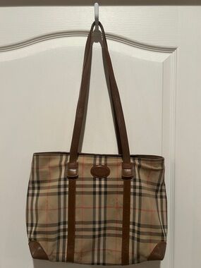 Burberry Nova Check Shoulder Tote